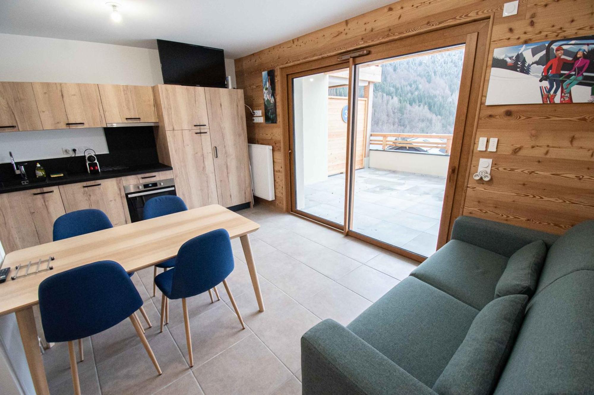 Dans Residence Neuve Le Snow Roc Sur Les Pistes, Grand Studio Cosy 5 Pers Avec Terrasse Panoramique, Sauna, Wifi Saint-Jean-dʼAulps Eksteriør billede
