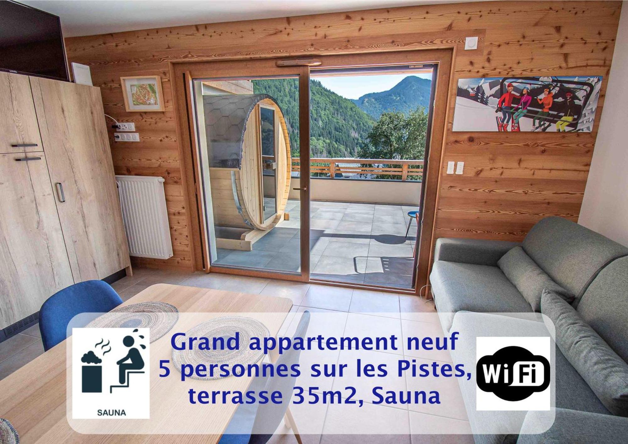 Dans Residence Neuve Le Snow Roc Sur Les Pistes, Grand Studio Cosy 5 Pers Avec Terrasse Panoramique, Sauna, Wifi Saint-Jean-dʼAulps Eksteriør billede
